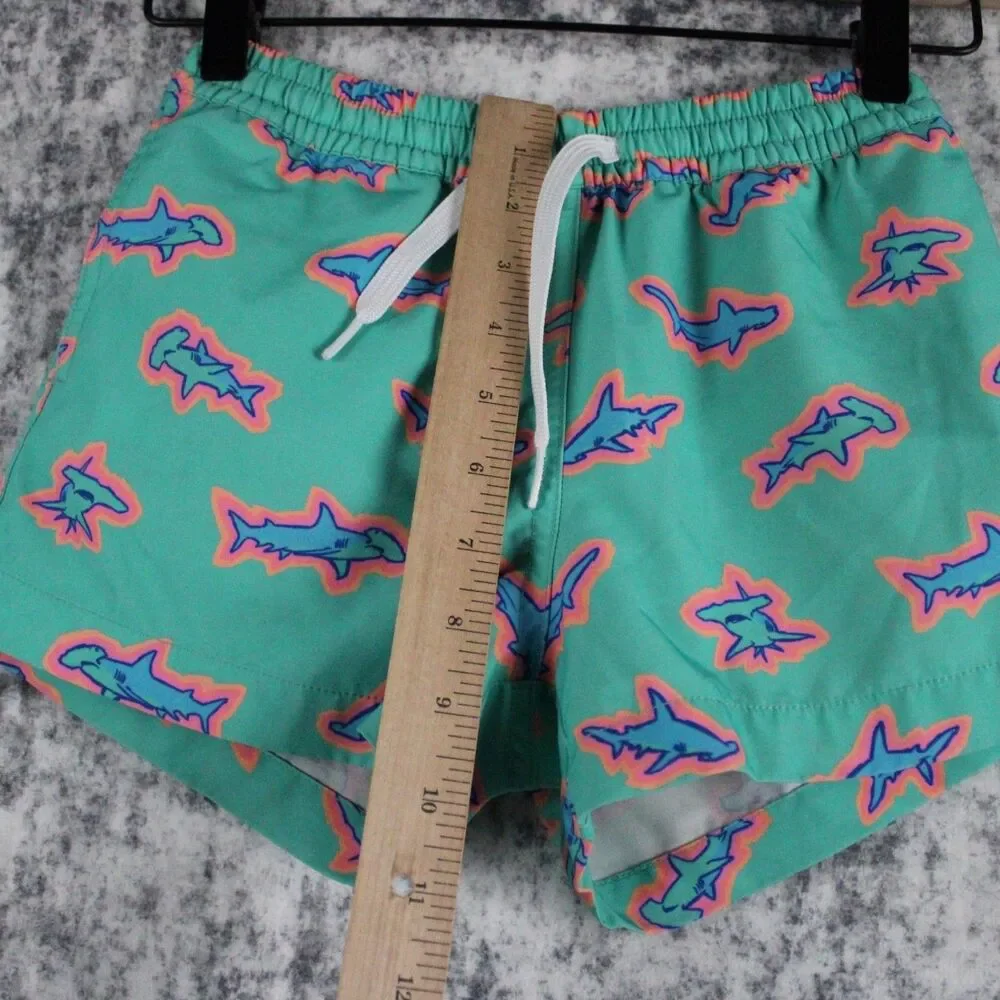 Chubbies Boys Size XS 6/7 The Apex Swimmers Hammerhead Shark Swim Shorts Lined
